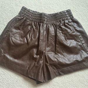 NWT PU leather shorts